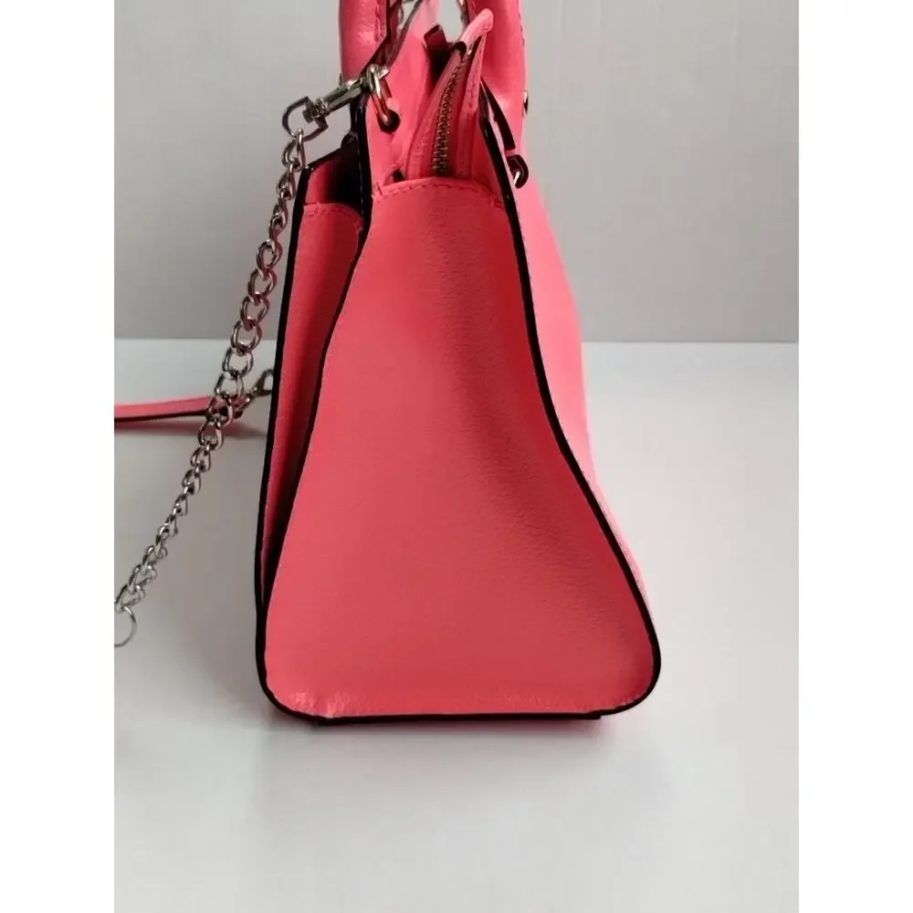 Kate Spade NY NEW Wellesley Quinn Pink Leather Satchel Crossbody Handbag Purse